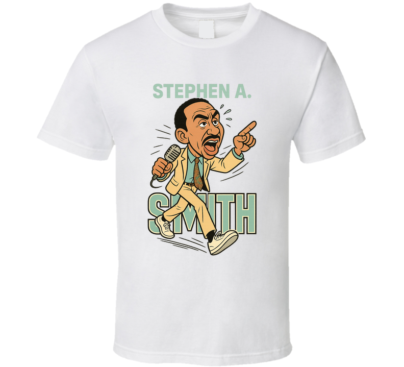 Stephen A. Smith Retro Look Caricature T Shirt