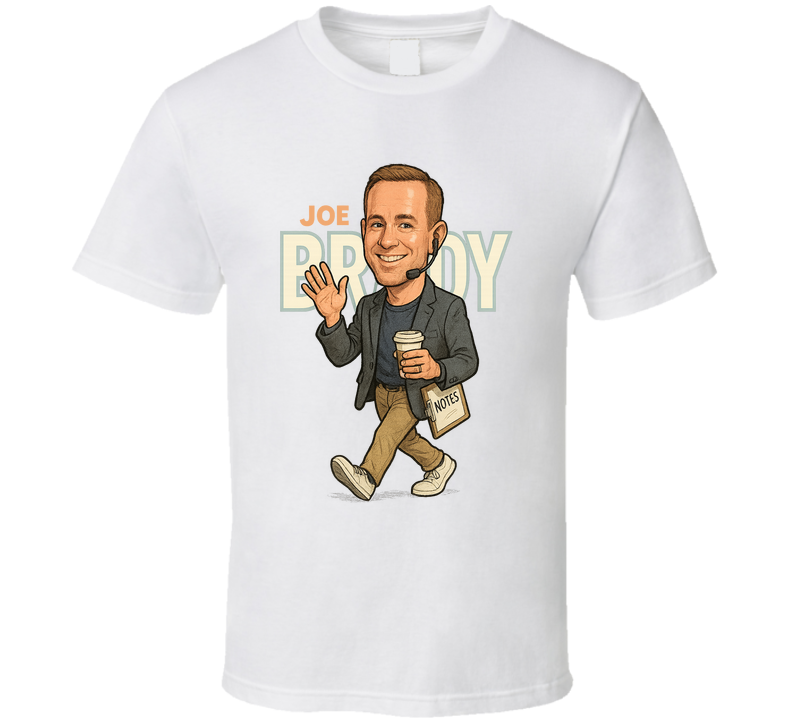 Joe Brady Retro Look Caricature T Shirt