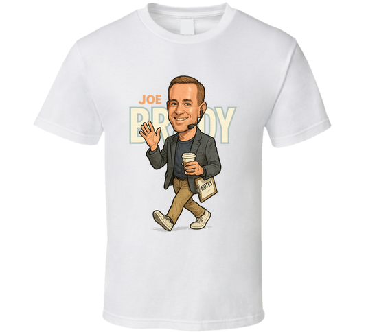 Joe Brady Retro Look Caricature T Shirt