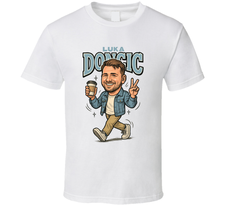 Luka Doncic Retro Look Caricature T Shirt