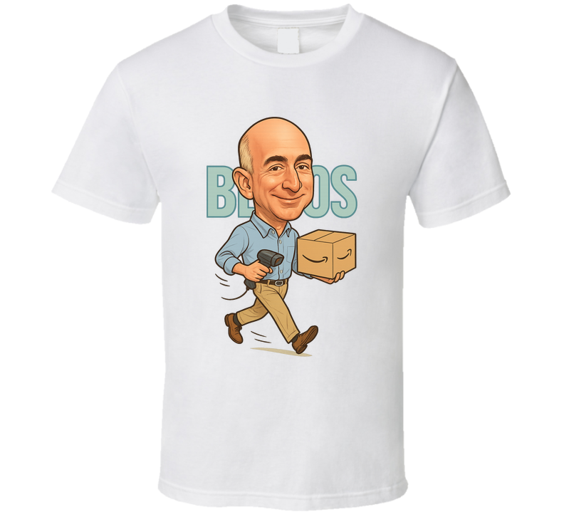 Jeff Bezos Retro Look Caricature T Shirt