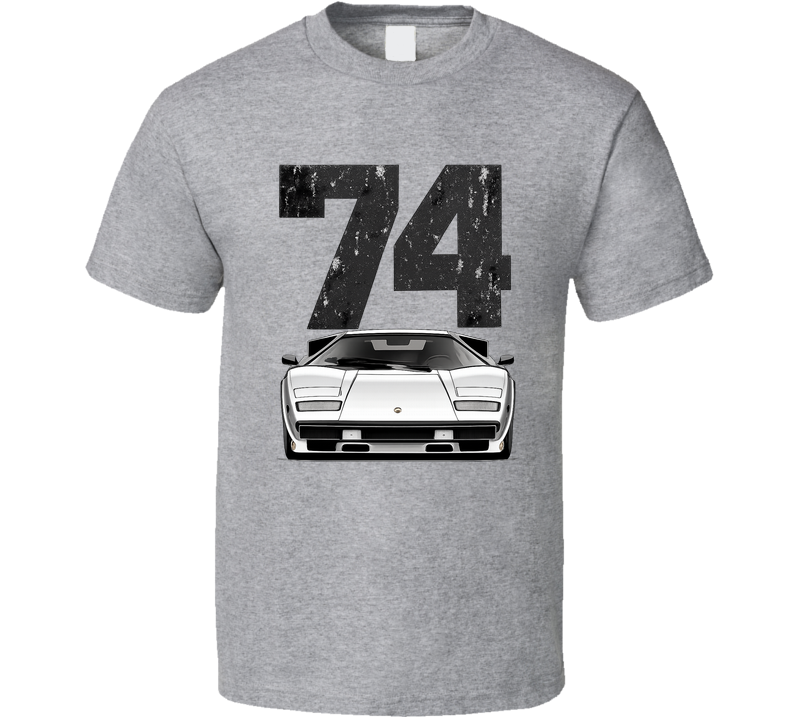 1974 Lamborghini Countach Lp400 Retro Look Car T Shirt