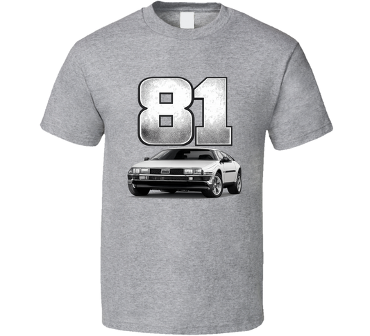 1981 Delorean Dmc-12 Retro Look Car T Shirt
