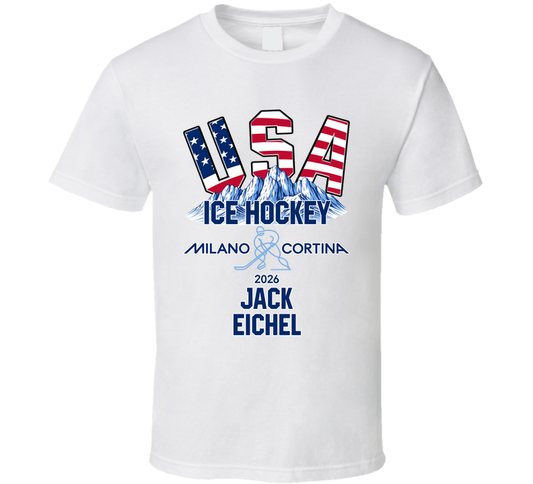 Jack Eichel Ice Hockey Milano Cortina 2026 Fan T Shirt