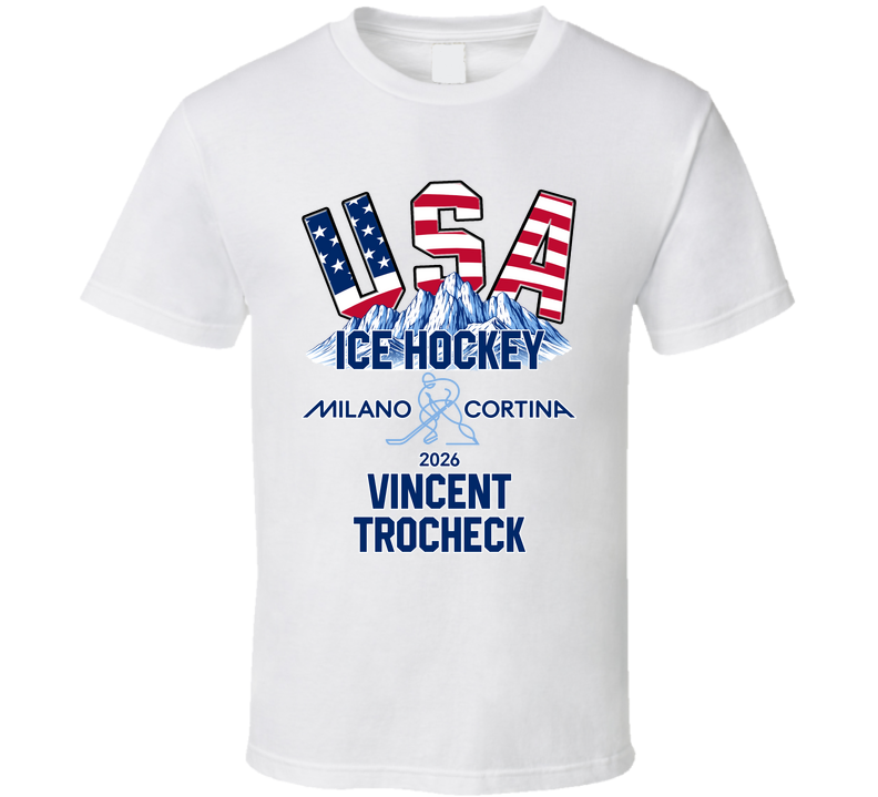 Vincent Trocheck Ice Hockey Milano Cortina 2026 Fan T Shirt