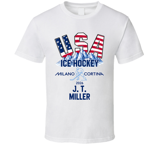 J. T. Miller Ice Hockey Milano Cortina 2026 Fan T Shirt