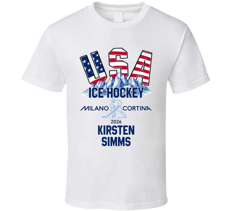 Kirsten Simms Ice Hockey Milano Cortina 2026 Fan T Shirt