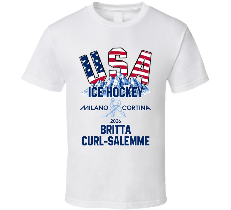 Britta Curl-salemme Ice Hockey Milano Cortina 2026 Fan T Shirt