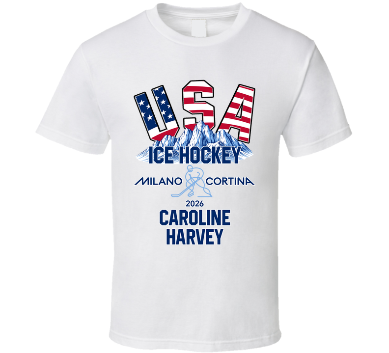 Caroline Harvey Ice Hockey Milano Cortina 2026 Fan T Shirt