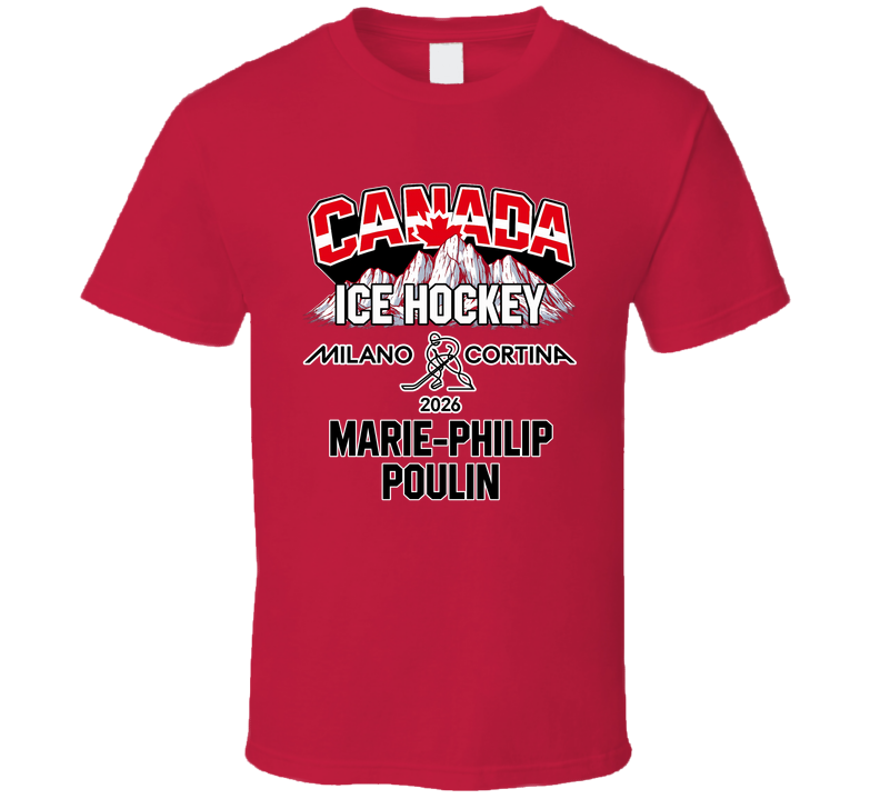 Marie-philip Poulin Ice Hockey Canada Milano Cortina 2026 Fan T Shirt
