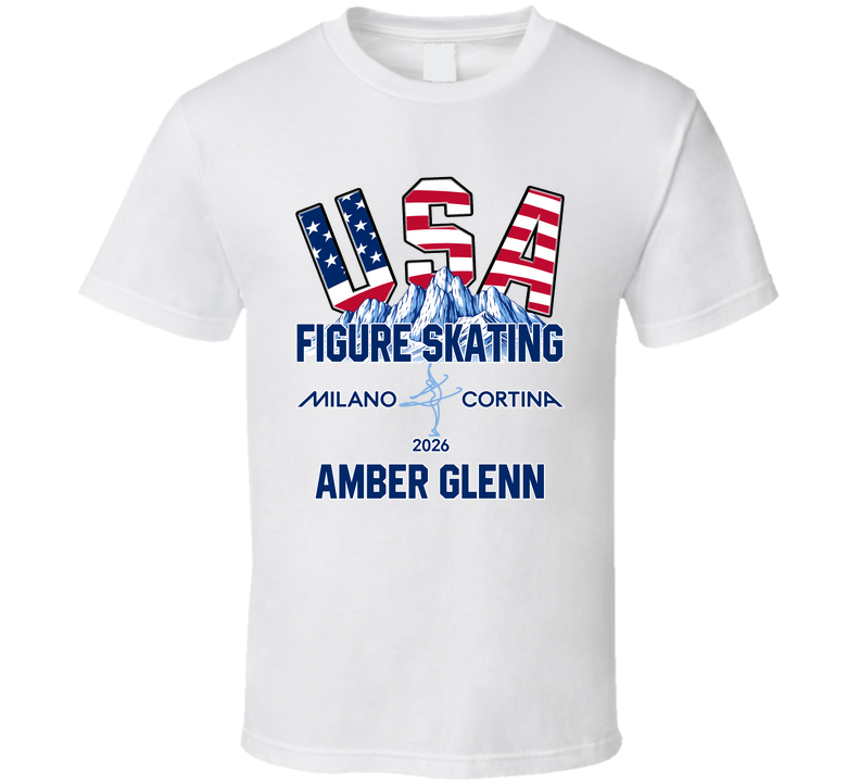 Amber Glenn Figure Skating Milano Cortina 2026 Fan T Shirt