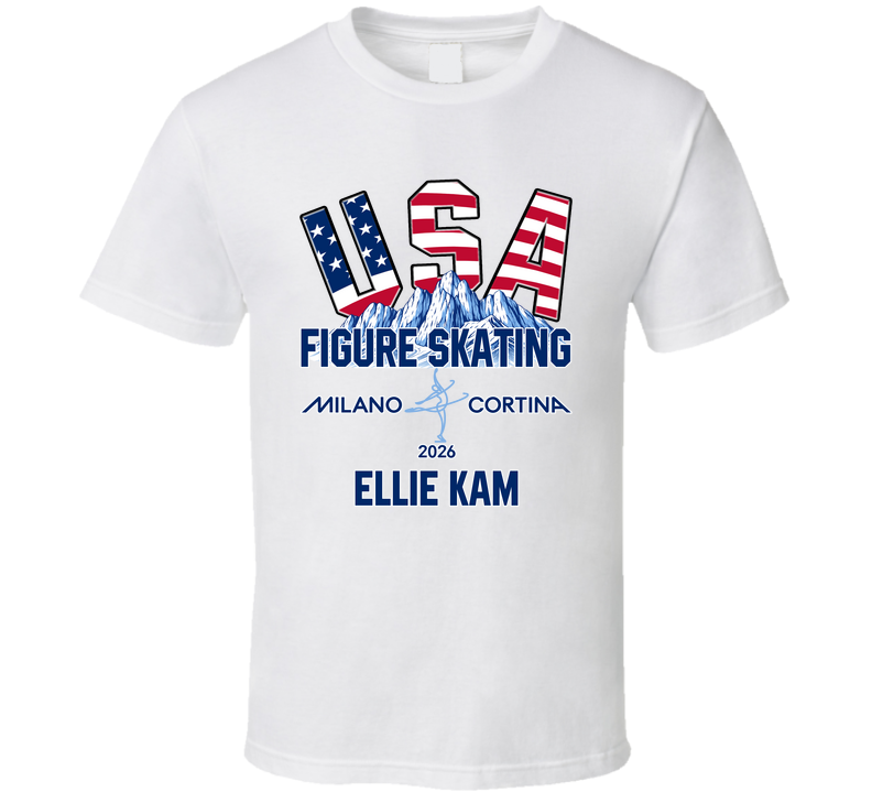 Ellie Kam Figure Skating Milano Cortina 2026 Fan T Shirt