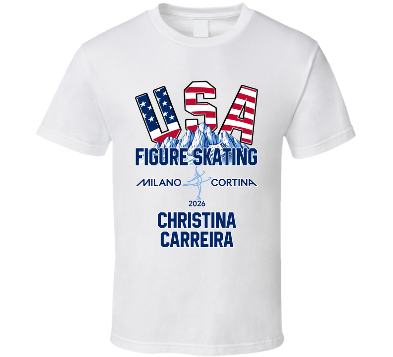 Christina Carreira Figure Skating Milano Cortina 2026 Fan T Shirt
