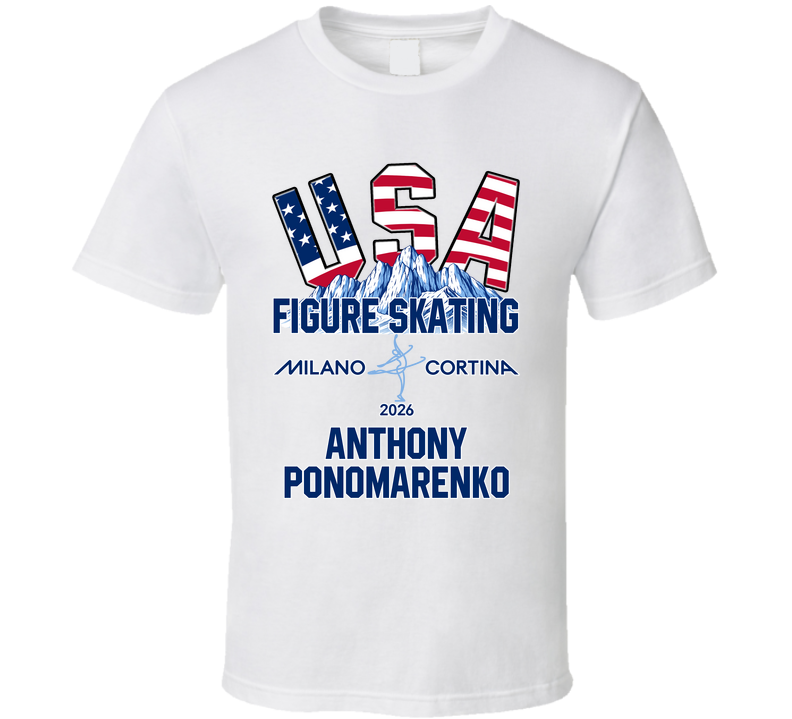 Anthony Ponomarenko Figure Skating Milano Cortina 2026 Fan T Shirt