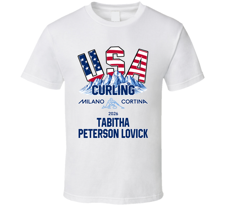 Tabitha Peterson Lovick Curling Milano Cortina 2026 Fan T Shirt