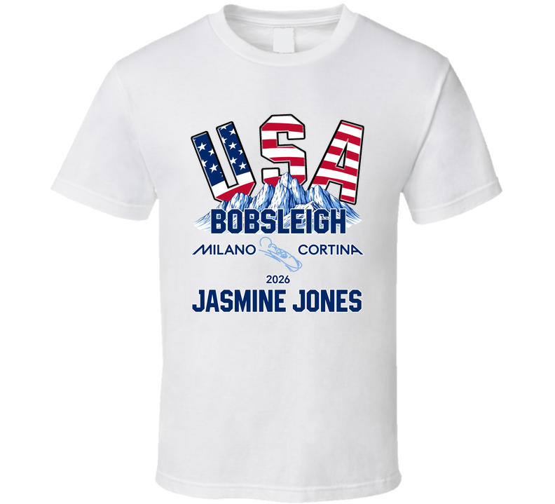Jasmine Jones Bobsleigh Milano Cortina 2026 Fan T Shirt
