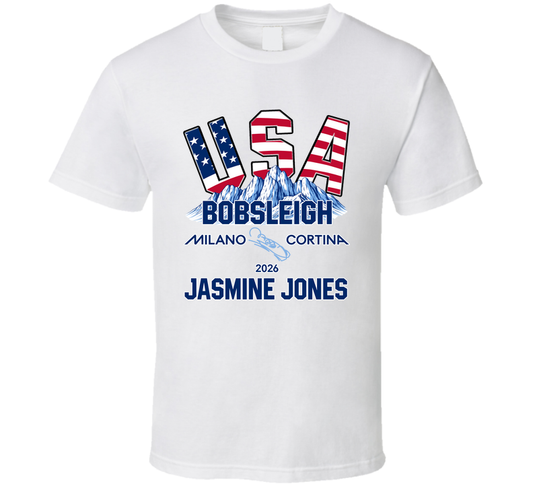Jasmine Jones Bobsleigh Milano Cortina 2026 Fan T Shirt
