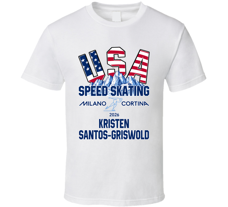 Kristen Santos-griswold Speed Skating Milano Cortina 2026 Fan T Shirt