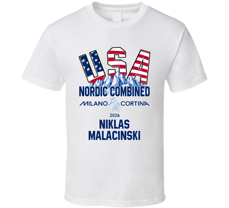 Niklas Malacinski Nordic Combined Milano Cortina 2026 Fan T Shirt