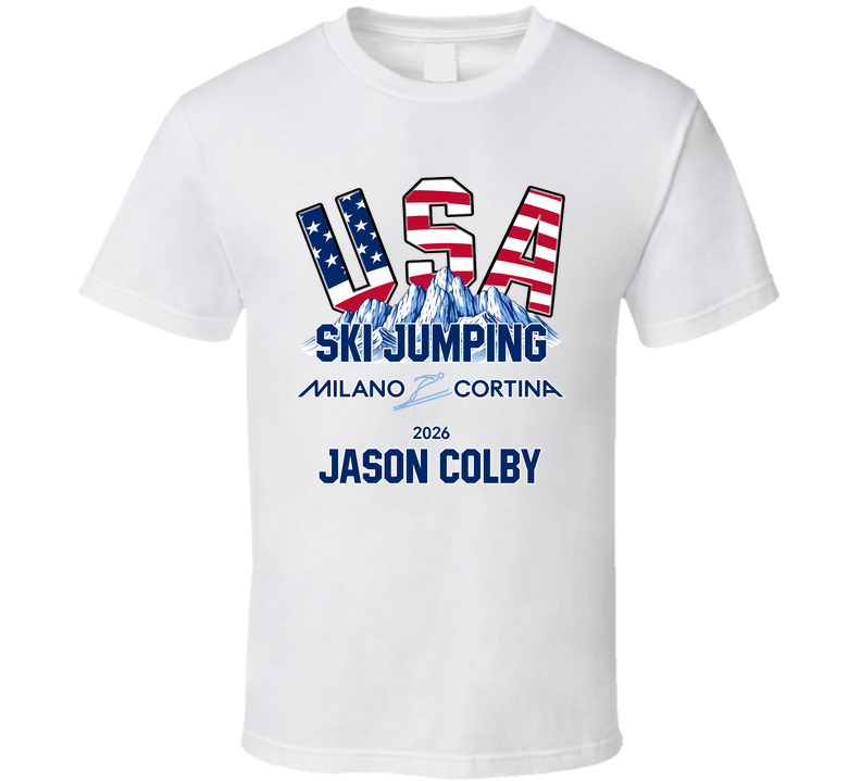 Jason Colby Ski Jumping Milano Cortina 2026 Fan T Shirt