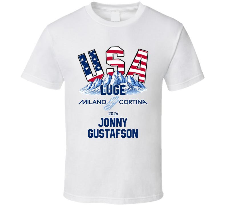 Jonny Gustafson Luge Milano Cortina 2026 Fan T Shirt