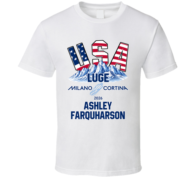 Ashley Farquharson Luge Milano Cortina 2026 Fan T Shirt