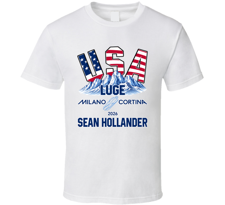 Sean Hollander Luge Milano Cortina 2026 Fan T Shirt