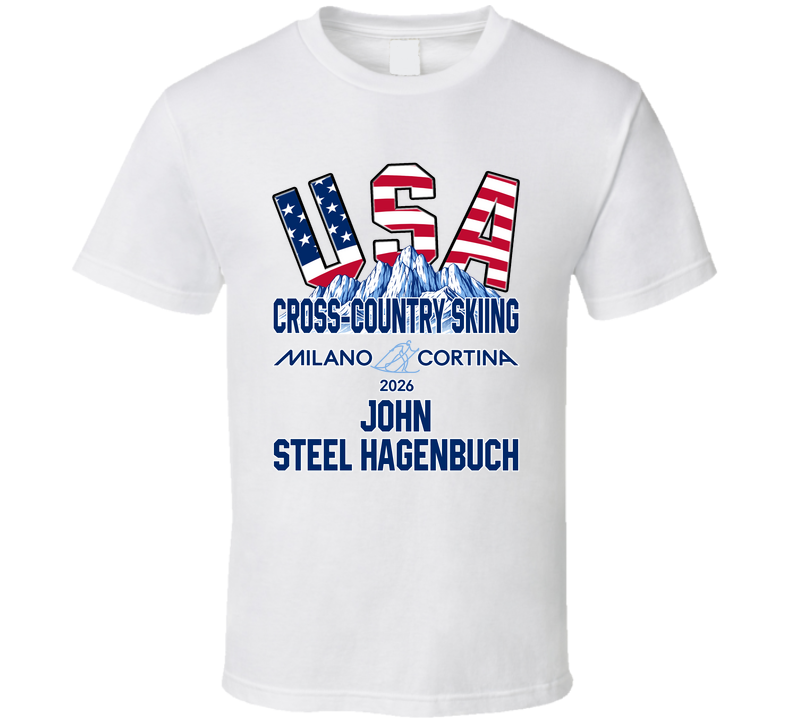 John Steel Hagenbuch Cross-country Skiing Milano Cortina 2026 Fan T Shirt
