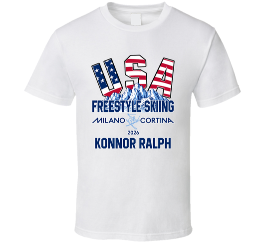 Konnor Ralph Freestyle Skiing Milano Cortina 2026 Fan T Shirt