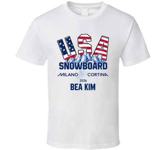 Bea Kim Snowboard Milano Cortina 2026 Fan T Shirt