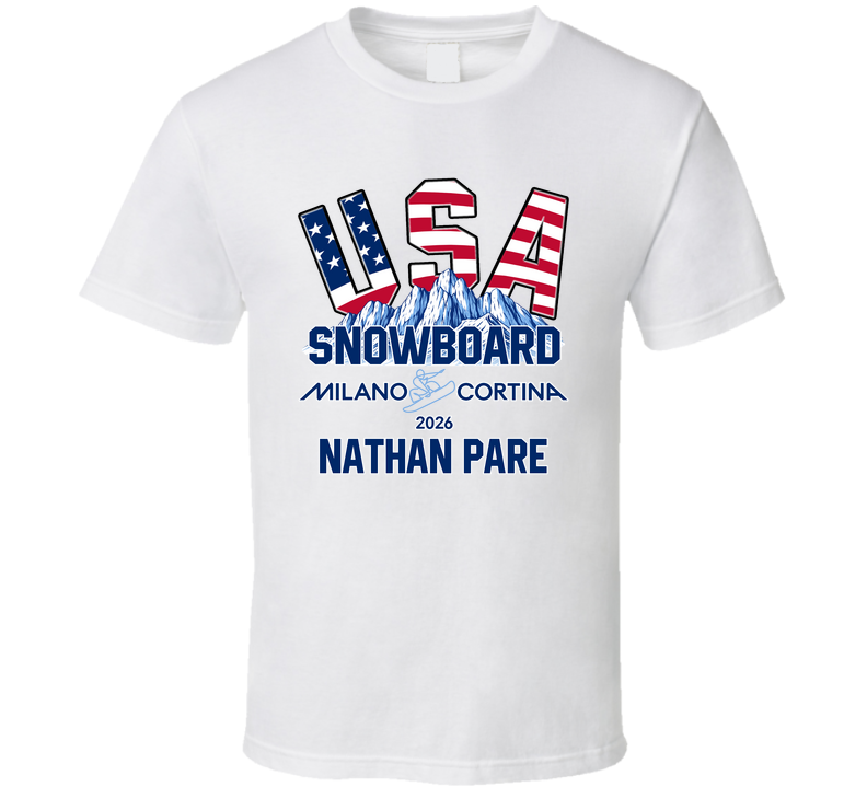 Nathan Pare Snowboard Milano Cortina 2026 Fan T Shirt