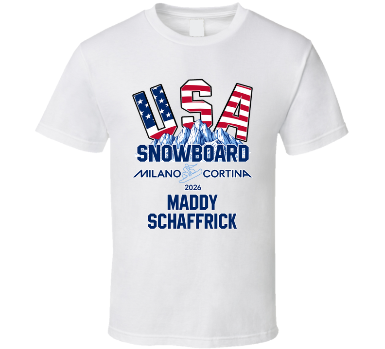 Maddy Schaffrick Snowboard Milano Cortina 2026 Fan T Shirt