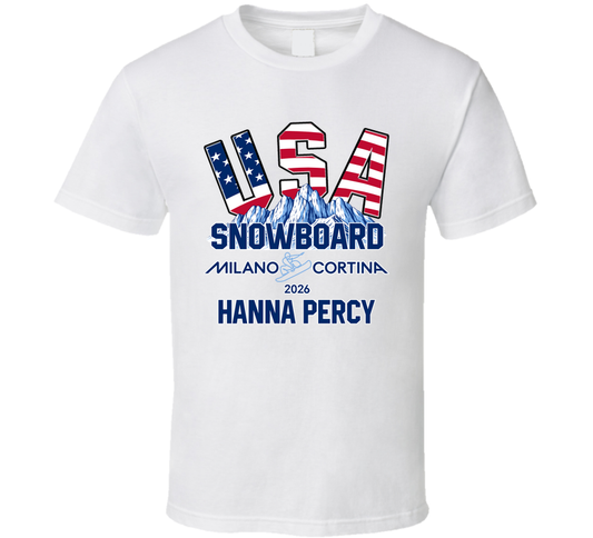 Hanna Percy Snowboard Milano Cortina 2026 Fan T Shirt