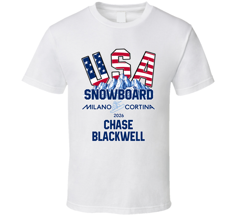 Chase Blackwell Snowboard Milano Cortina 2026 Fan T Shirt
