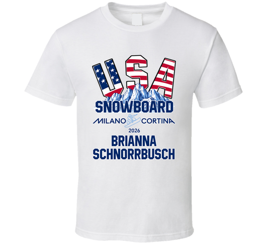 Brianna Schnorrbusch Snowboard Milano Cortina 2026 Fan T Shirt