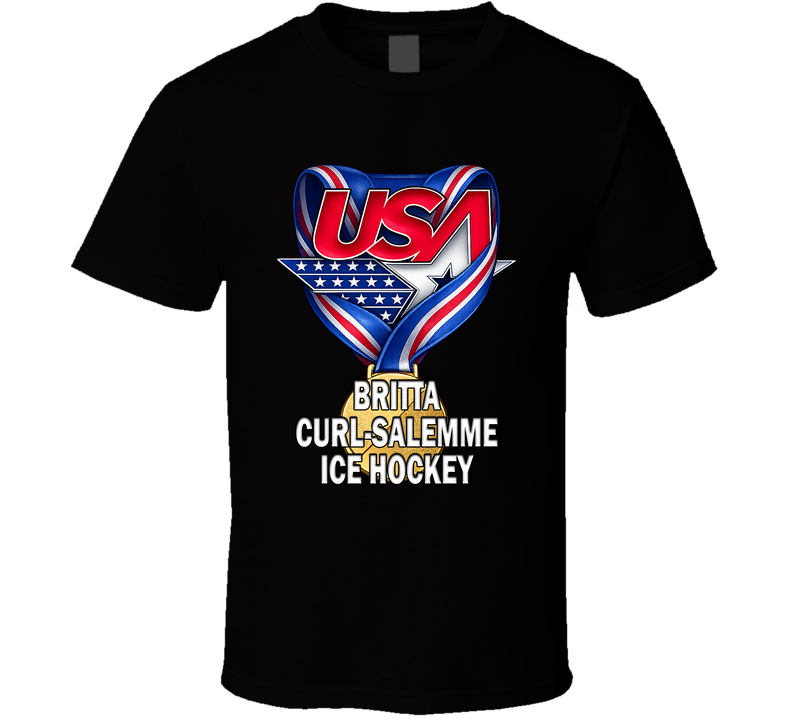 Britta Curl-salemme Ice Hockey Gold Medal Winner Usa Milano Cortina 2026 Fan T Shirt