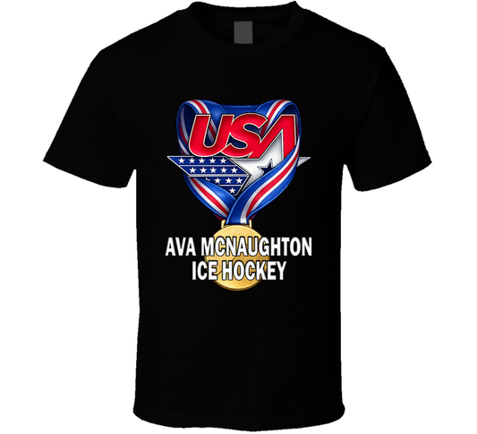 Ava Mcnaughton Ice Hockey Gold Medal Winner Usa Milano Cortina 2026 Fan T Shirt