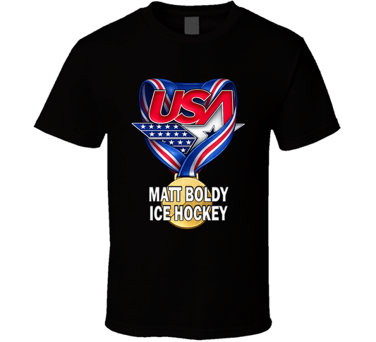 Matt Boldy Ice Hockey Gold Medal Winner Usa Milano Cortina 2026 Fan T Shirt