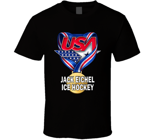 Jack Eichel Ice Hockey Gold Medal Winner Usa Milano Cortina 2026 Fan T Shirt