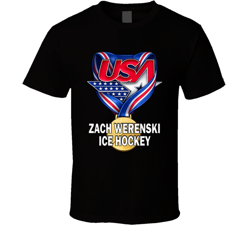 Zach Werenski Ice Hockey Gold Medal Winner Usa Milano Cortina 2026 Fan T Shirt