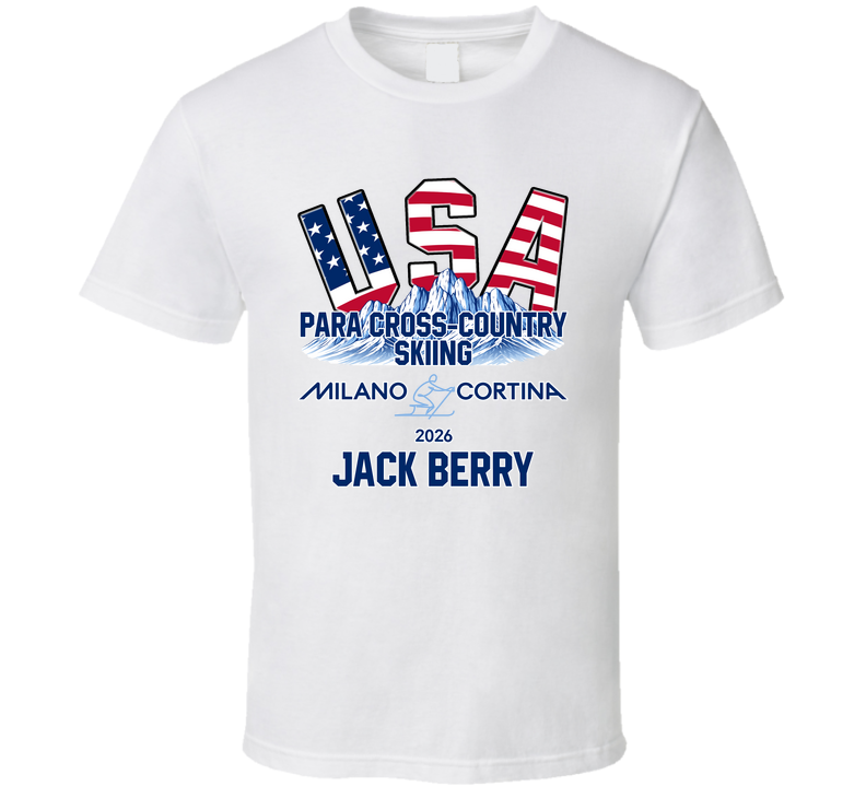 Jack Berry Para Cross-country Skiing Milano Cortina 2026 Fan T Shirt