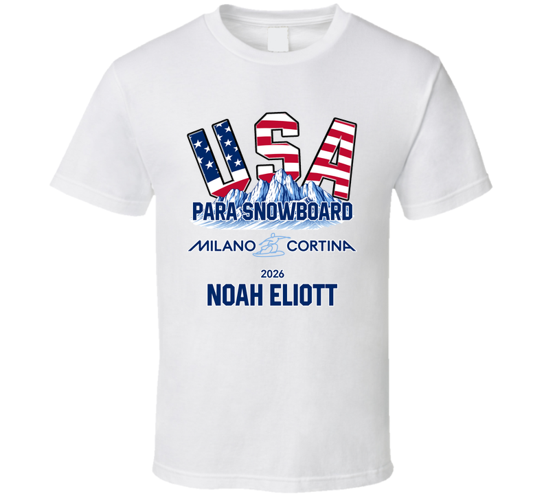 Noah Eliott Para Snowboard Milano Cortina 2026 Fan T Shirt