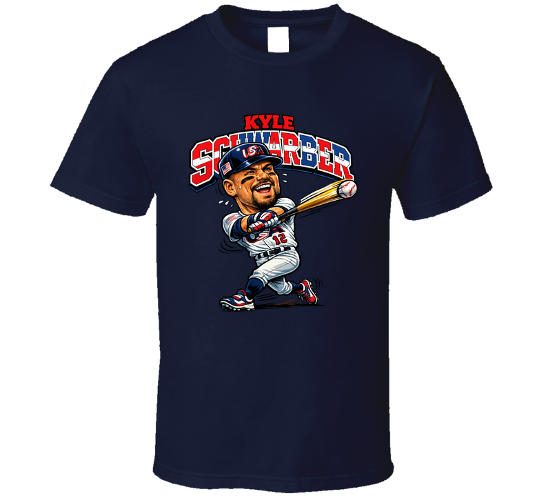 Kyle Schwarber Usa Baseball Classic Caricature T Shirt