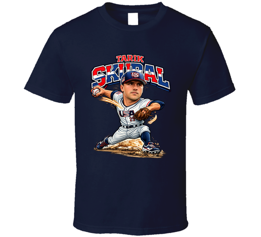 Tarik Skubal Usa Baseball Classic Caricature T Shirt