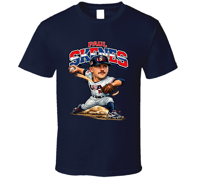 Paul Skenes Usa Baseball Classic Caricature T Shirt
