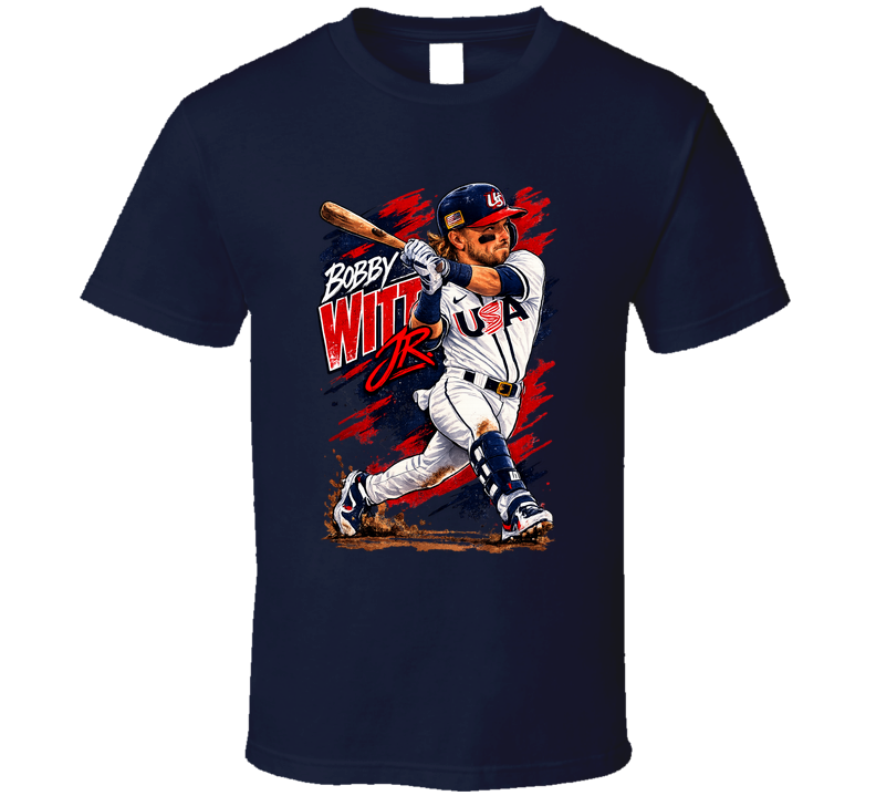 Bobby Witt Jr. Usa Baseball Classic Caricature T Shirt
