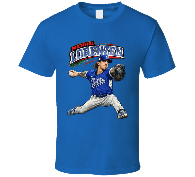 Michael Lorenzen Italy Baseball Classic Caricature T Shirt