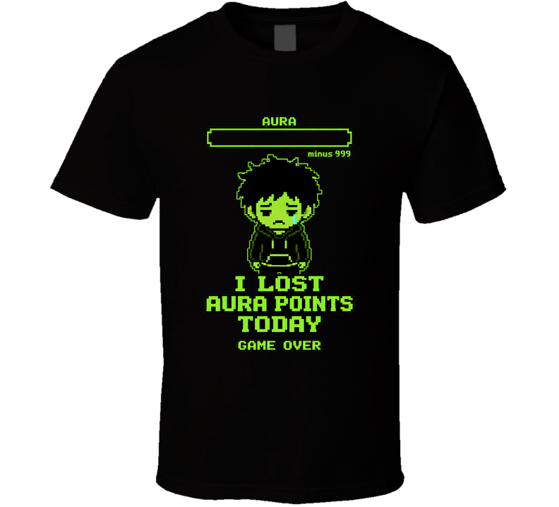Aura Points Negative Gamer Funny T Shirt