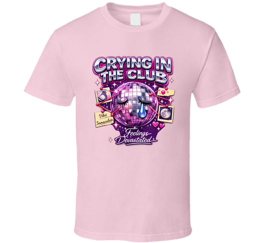 Crying In The Club Disco Ball Funny T Shirt