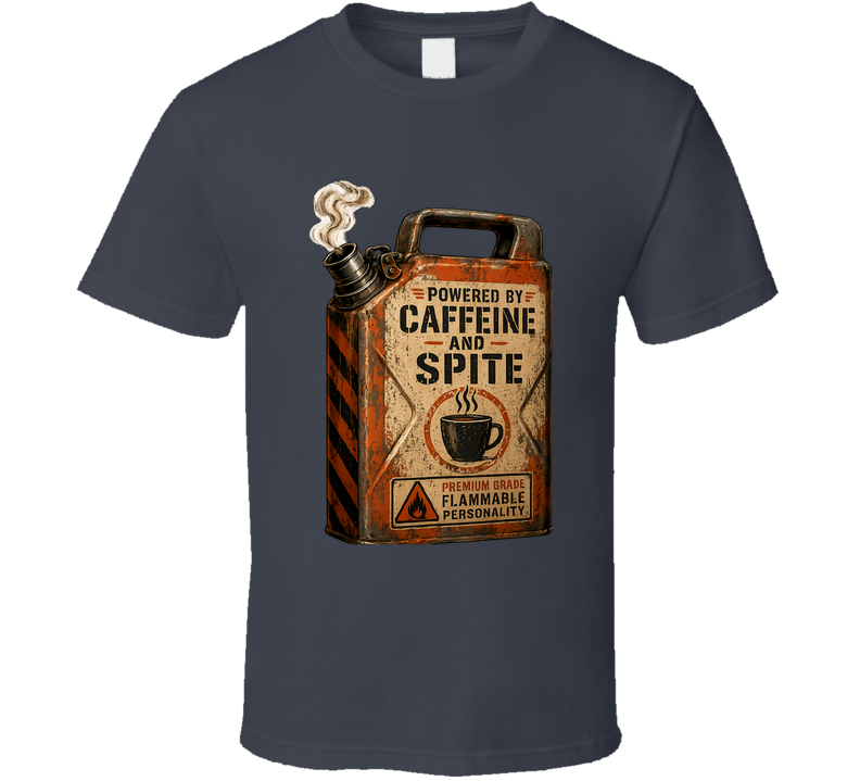 Powered By Caffeine And Spite Funny T Shirt